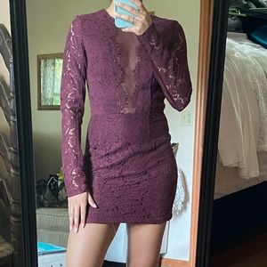 Maroon cocktail dress from Tobi